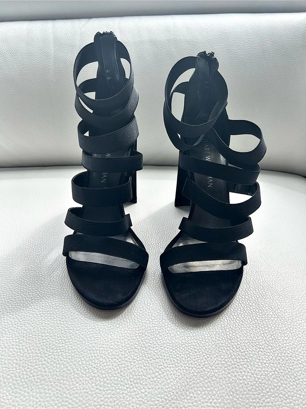 Stuart Weitzman Black Strappy Heels